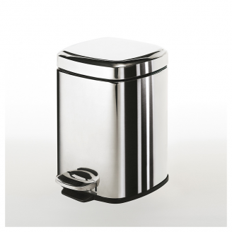 Origins Living Square Pedal Bin 3L Soft Close - Polished 2209-13 from Ebzone Origins Living Tecno Project Bathroom Accessories Origins Living Tecno Project Open Towel Ring - Black 176809