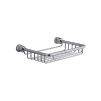 Origins Living Square Wire Soap Basket - Chrome 052936 Origins Living Square Wire Soap Basket - Chrome 052936