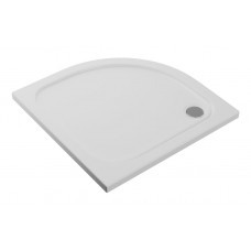 45mm Low Profile 800mm Quadrant Tray & Waste - White