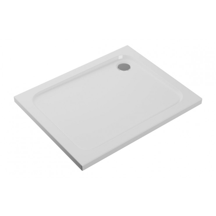45mm Low Profile 1000x700mm Rectangular Shower Tray & Waste - White