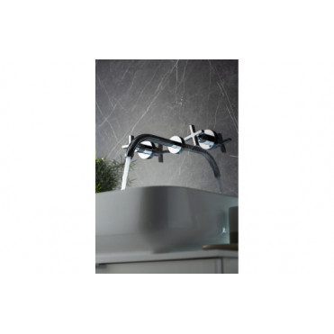 Abode Serenitie Wall Mounted Basin/Bath Mixer - Chrome Bathroom Taps