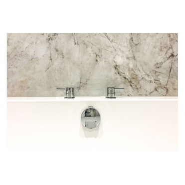 Abode Harmonie Round Bath Filler Panel Valves (Pair) - Chrome Bathroom Taps