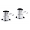 Abode Harmonie Round Bath Filler Panel Valves (Pair) - Chrome Bathroom Taps