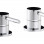 Abode Harmonie Round Bath Filler Panel Valves (Pair) - Chrome Bathroom Taps