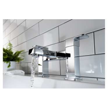 Abode Fervour Deck Mounted Bath Filler - Chrome Abode Fervour Deck Mounted Bath Filler - Chrome Bathroom Taps