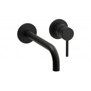 Abode Harmonie Wall Mounted Basin / Bath Mixer - Matt Black