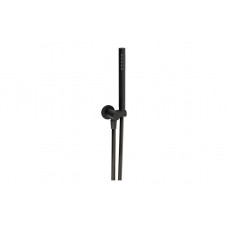 Abode Euphoria Circular Wall Outlet  Handset & Bracket Set - Matt Black