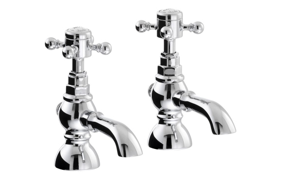 Abode Sentiment Bath Pillar Taps - Chrome