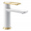 Abode Levarto Basin Mixer - Matt White & Brass