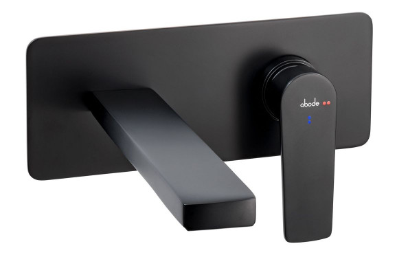 Abode Aquip Wall Mounted Basin / Bath Mixer - Matt Black