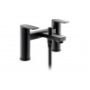 Abode Aquip Deck Mounted Bath Shower Mixer - Matt Black Bathroom Taps