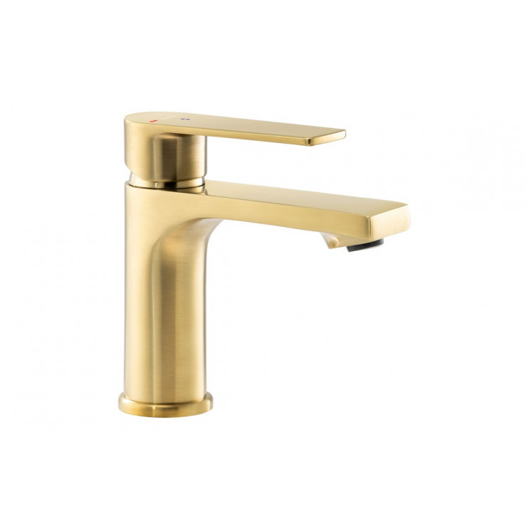 Abode Aquip Basin Mixer - Brushed Brass Bathroom Taps Abode Aquip Basin Mixer - Brushed Brass Bathroom Taps