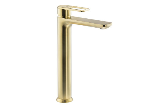 Abode Levarto Tall Basin Mixer - Brushed Brass