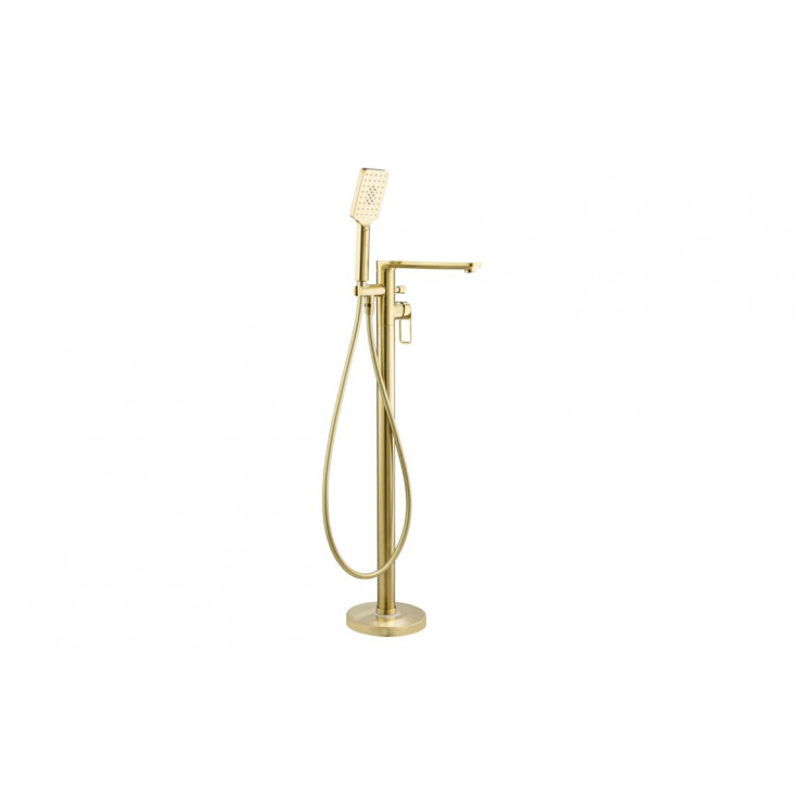 Abode Levarto Floor Standing Bath Shower Mixer - Brushed Brass
