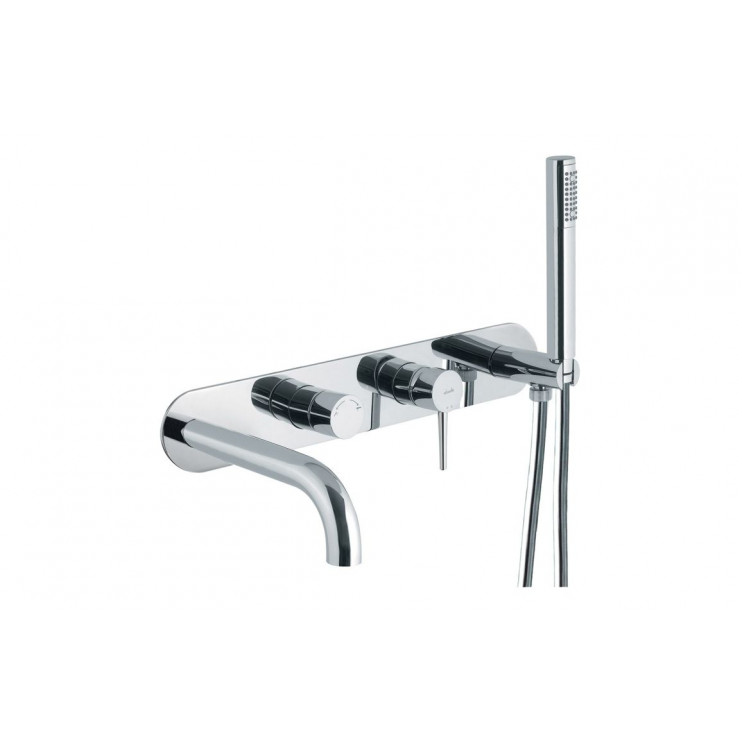 Abode Chao Wall Mounted Bath Shower Mixer - Chrome Bathroom Taps Abode Chao Wall Mounted Bath Shower Mixer - Chrome Bathroom Taps