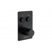 Abode Uno Concealed Push Button Shower (2 Exit) - Matt Black