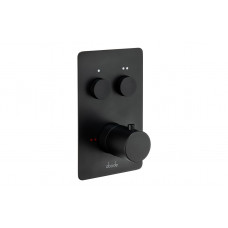 Abode Uno Concealed Push Button Shower (2 Exit) - Matt Black