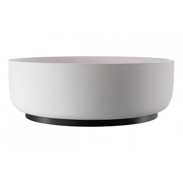 Basin plinth only ABX1141 Abode Cava Round Basin Plinth - Matt Black