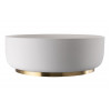 Basin plinth only ABX1142 Abode Cava Round Basin Plinth - Brushed Brass
