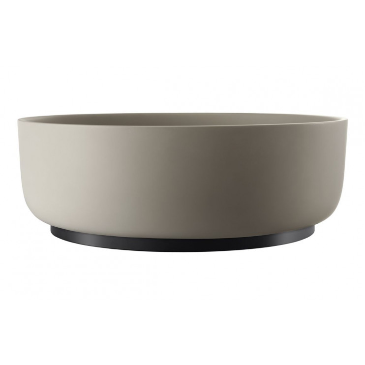 Basin plinth only ABX1141 Abode Cava Round Basin Plinth - Matt Black
