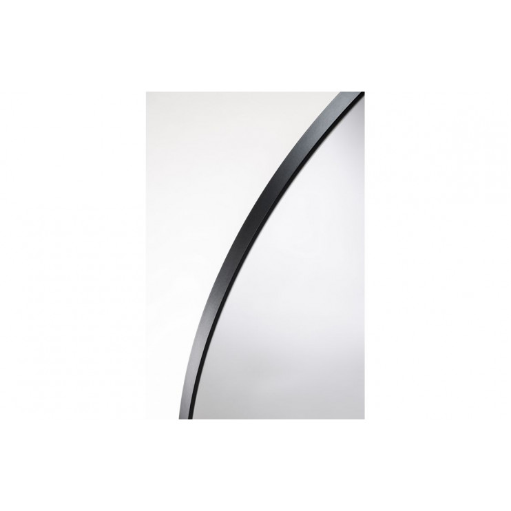Abode Mayar 600mm Round Mirror - Matt Black