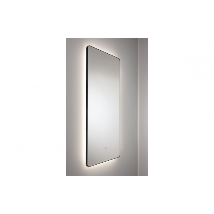 Abode Mayar 450x900mm Tablet LED Mirror - Matt Black Abode Mayar 450x900mm Tablet LED Mirror - Matt Black