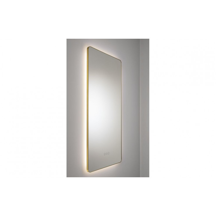 Abode Mayar 450x900mm Tablet LED Mirror - Brushed Brass Abode Mayar 450x900mm Tablet LED Mirror - Brushed Brass