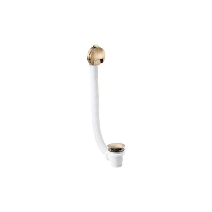 Abode Euphoria Bath Overflow Filler & Clicker Waste - Antique Brass