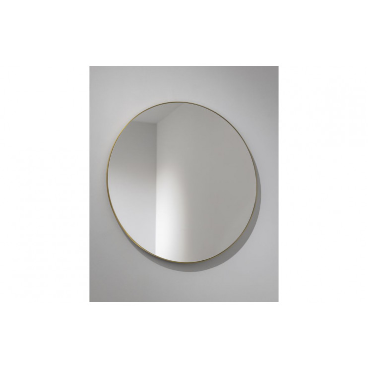 Abode Mayar 600mm Round Mirror - Brushed Brass