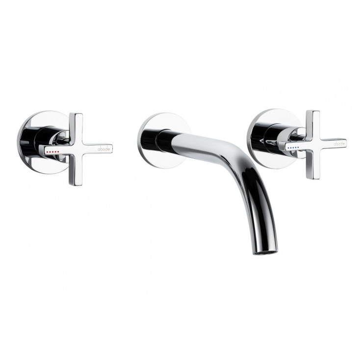 Abode Serenitie Wall Mounted Basin/Bath Mixer - Chrome Bathroom Taps
