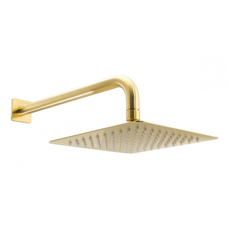 Abode Uno 200x200mm Shower Head - Brushed Brass