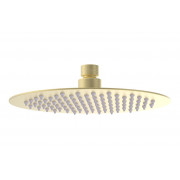 Aurora 200mm Round Ultraslim Showerhead - Brushed Brass