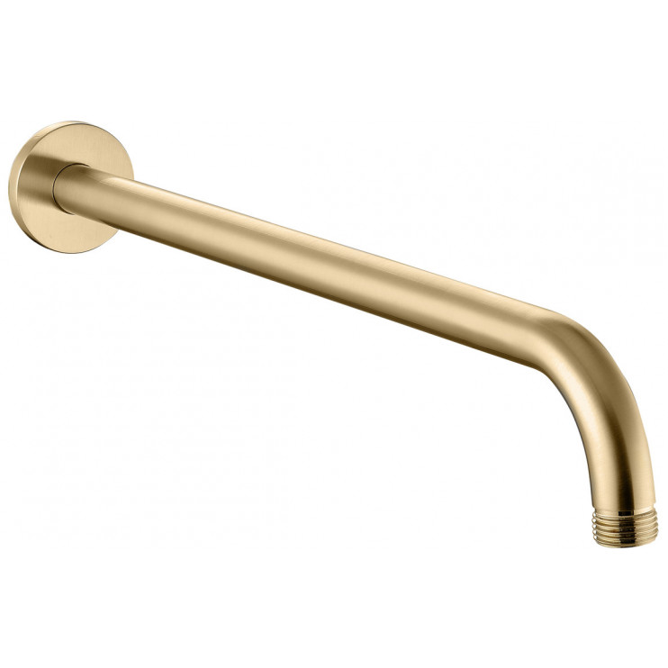 Aurora 320mm Round Shower Arm - Brushed Brass Aurora 320mm Round Shower Arm - Brushed Brass