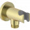 Aurora Round Handset Wall Bracket with Wall Outlet - Brushed Brass