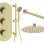 Aurora Round Shower Valve & Kit Pack 3 - Brushed Brass