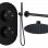 Aurora Round Shower Valve & Kit Pack 4 - Matt Black