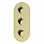 Aurora Thermostatic Two Outlet Triple Shower Valve - Brushed Brass
