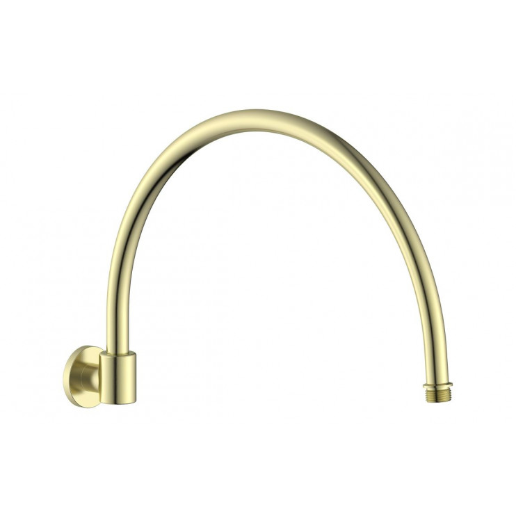 Berwick 365mm Traditional Round Shower Arm - Brushed Brass Berwick 365mm Traditional Round Shower Arm - Brushed Brass