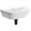 Cedarwood 450x320mm 1TH Cloakroom Basin & Black Bottle Trap