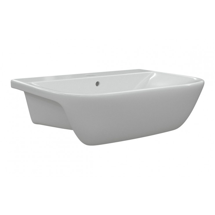 Cedarwood 520x400mm 1TH Semi Recessed Basin