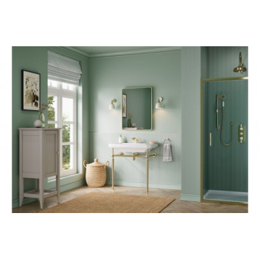 Celine 810mm 1TH Console Basin - Brushed Brass