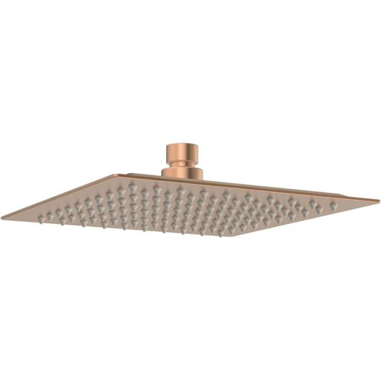 Cosmic 200mm Square Ultraslim Showerhead - Brushed Bronze