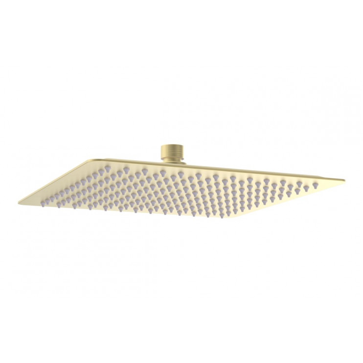 Cosmic 250mm Square Ultraslim Showerhead - Brushed Brass