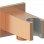 Cosmic Square Handset Wall Bracket with Wall Outlet - Brushed Bronze