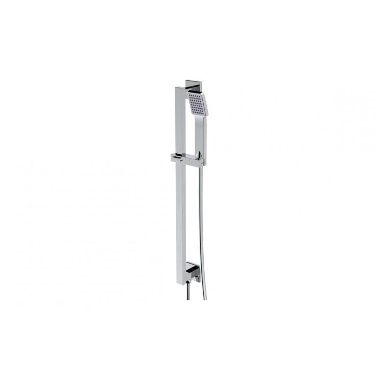 Cosmic Square Riser Rail Kit w/Elbow & Handset - Chrome