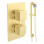Cosmic Square Shower Valve & Kit Pack 2 - Brushed Brass