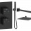 Cosmic Square Shower Valve & Kit Pack 4 - Matt Black