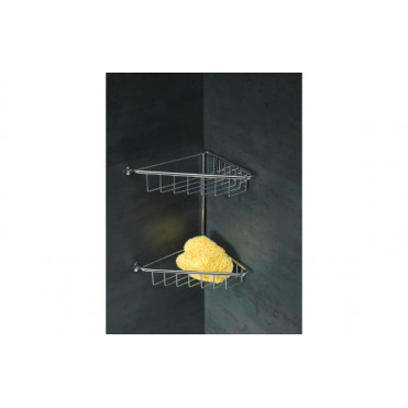 Elena Baskets DIAC0140 Elena 2-Tier Corner Shower Caddy - Chrome