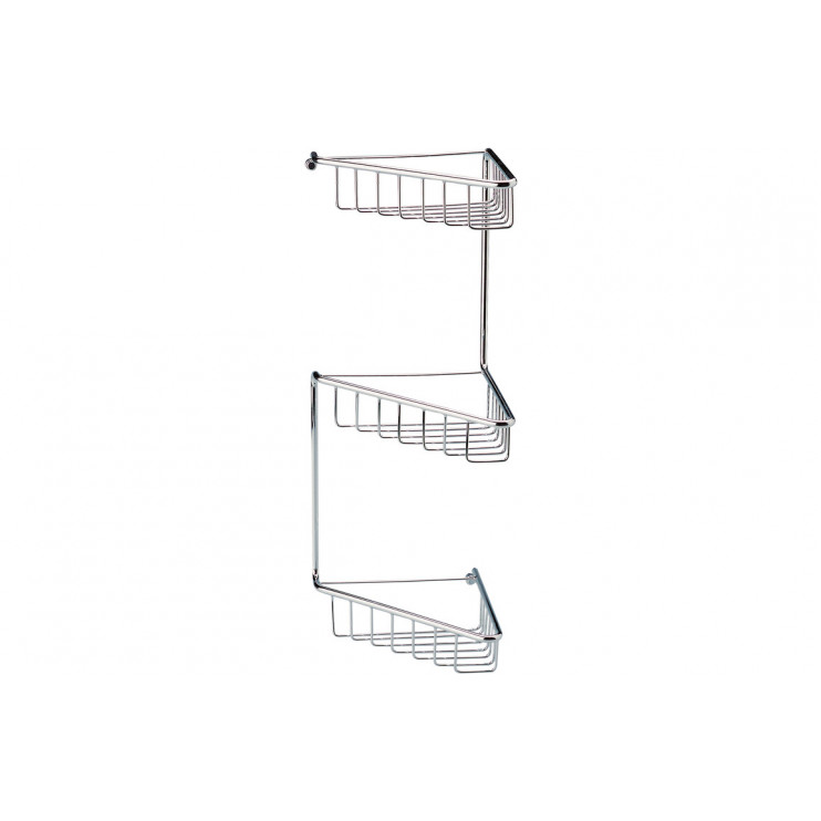 Elena 3-Tier Corner Shower Caddy - Chrome