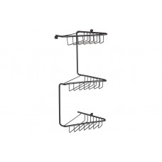 Elena 3-Tier Corner Shower Caddy - Black